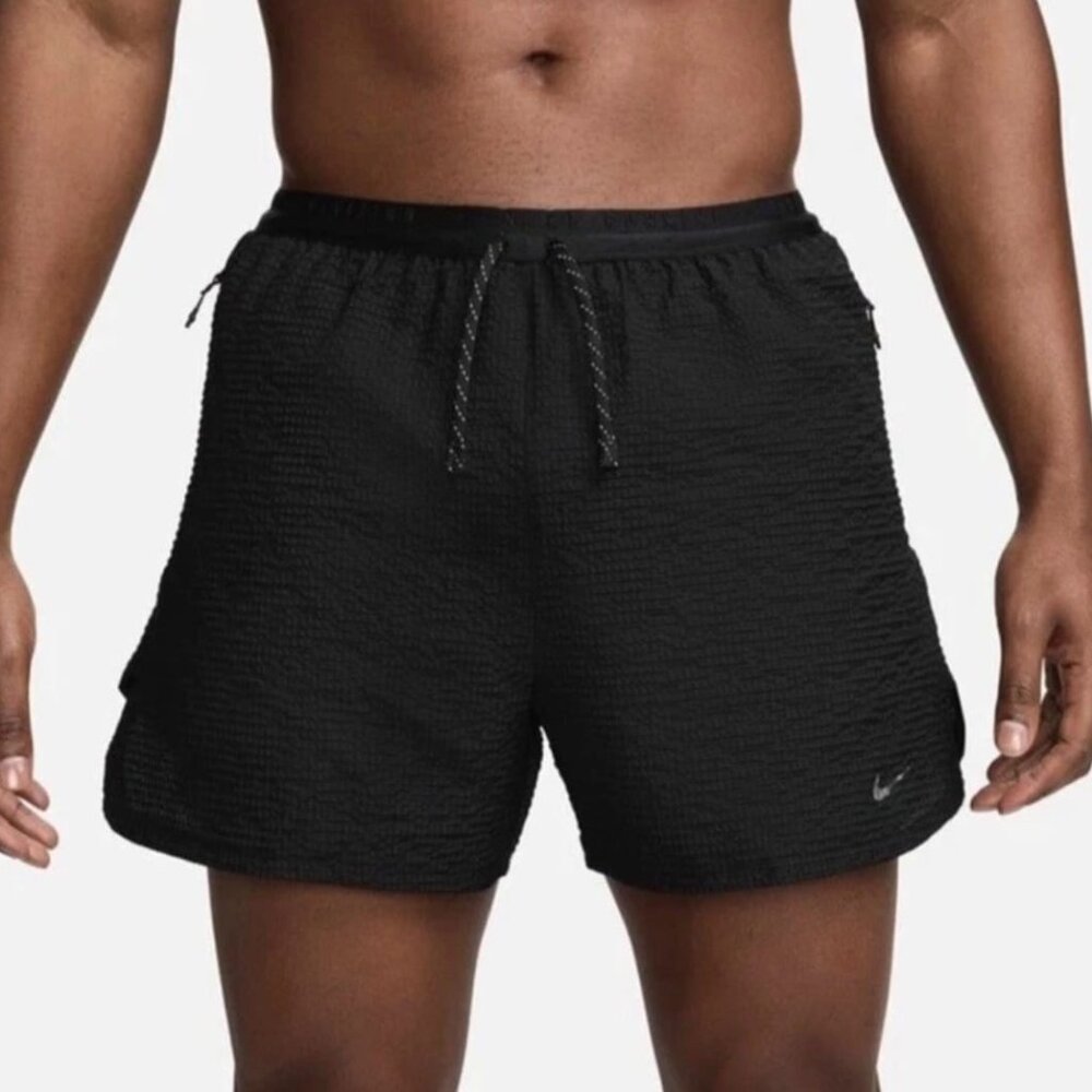 Nike Running Div Men's XL DRI-FIT ADV 4" Brief-Lined Shorts Black FQ4617-010